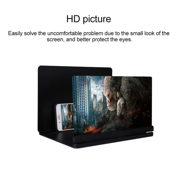9X Ultra-thin Mobile Phone Eye Protection Screen Magnifier (Black)