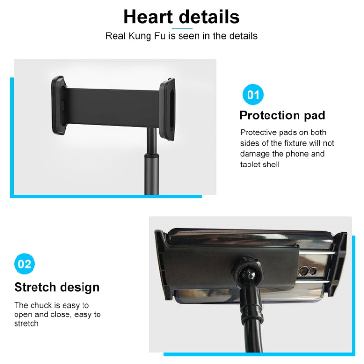 ZM-15 Rotatable Aluminum Alloy Desktop Stand Lazy Stand for 4.7-12.9 inch Mobile Phones / Tablets (White)