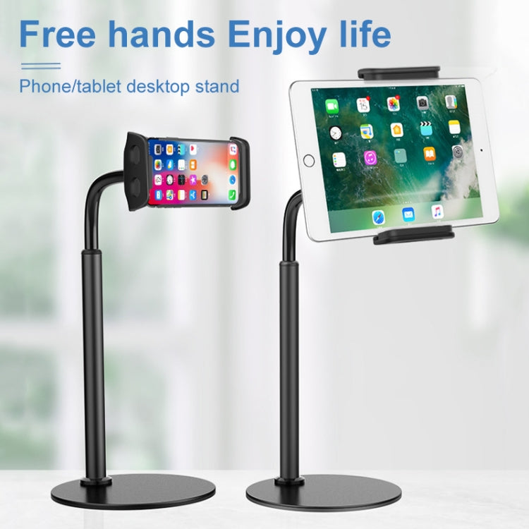 ZM-15 Rotatable Aluminum Alloy Desktop Stand Lazy Stand for 4.7-12.9 inch Mobile Phones / Tablets(Black)