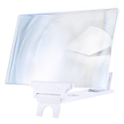 F6 12 inch Universal Foldable 3D Mobile Phone Screen Magnifier with Lazy Stand (White)