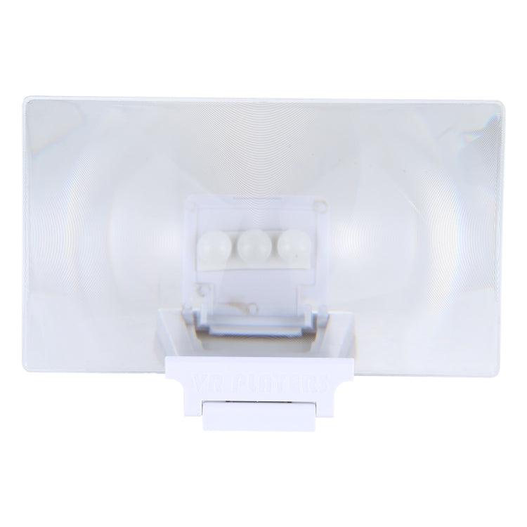 F6 12 inch Universal Foldable 3D Mobile Phone Screen Magnifier with Lazy Stand (White)