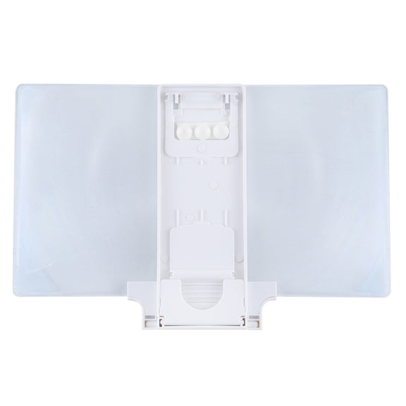 F6 12 inch Universal Foldable 3D Mobile Phone Screen Magnifier with Lazy Stand (White)
