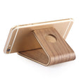 JS01 Wooden Desktop Phone Holder Universal Curved Wood Support Frame For Tablet Phones (Walnut) - Desktop Holder by PMC TechLife | Online Shopping South Africa | PMC TechLife