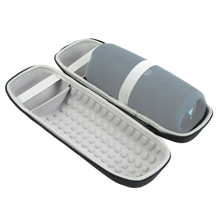 EVA Portable Speaker Storage Box Protective Cover with Shoulder Strap & Carabiner For JBL Charge 5 (Grey)