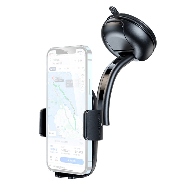 USAMS ZJ063 Car Center Console Retractable Phone Holder for 4.7-7.2 inch Mobile Phones (Black)