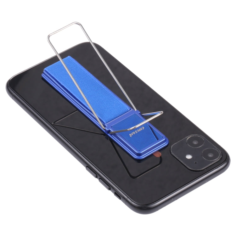 cmzwt CPS-030 Adjustable Folding Magnetic Mobile Phone Holder Bracket with Grip (Blue)
