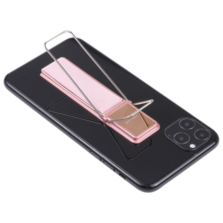 cmzwt CPS-030 Adjustable Folding Magnetic Mobile Phone Holder Bracket with Grip (Rose Gold)