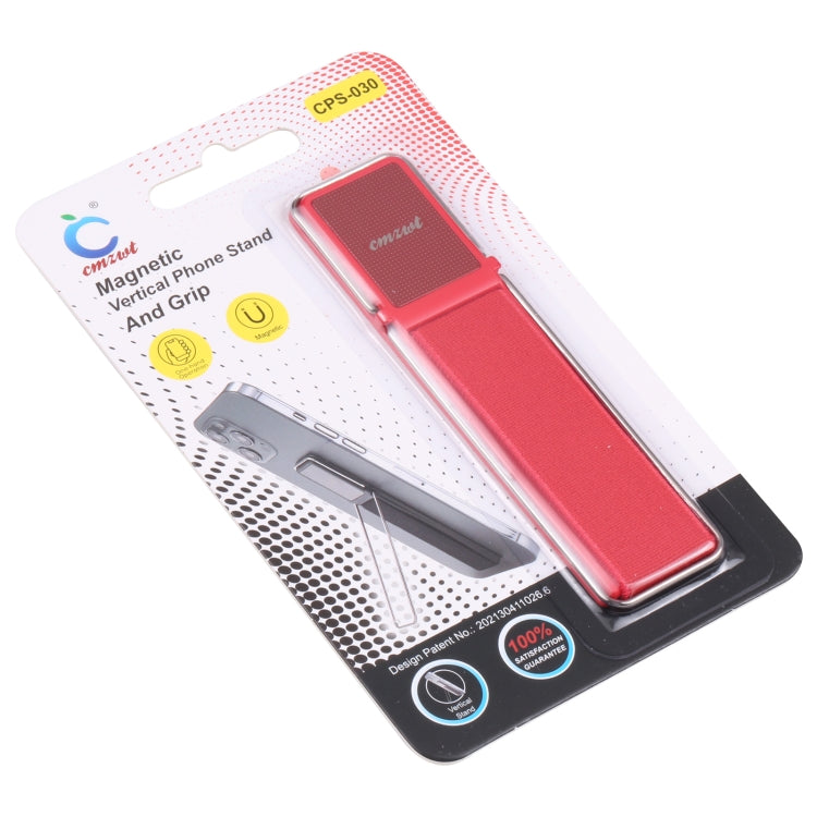 cmzwt CPS-030 Adjustable Folding Magnetic Mobile Phone Holder Bracket with Grip (Red)