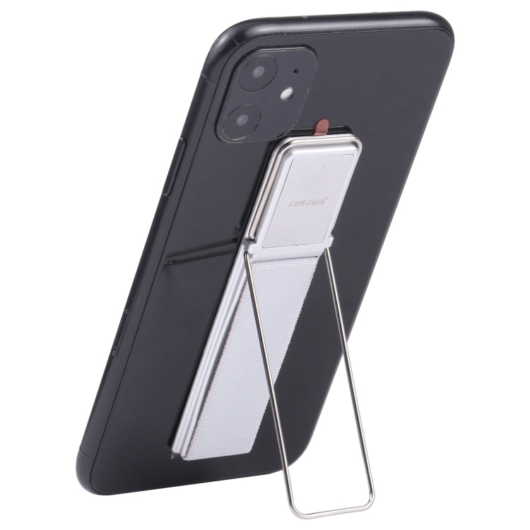 cmzwt CPS-030 Adjustable Folding Magnetic Mobile Phone Holder Bracket with Grip (Silver)