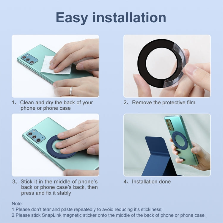 NILLKIN Skin-friendly Version Magsafe Ring Magnetic Mobile Phone Holder Set(Black)