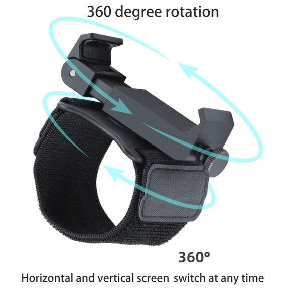 Elastic Wristband Hands Free Phone Holder, Wristband Length: 40cm (Black)