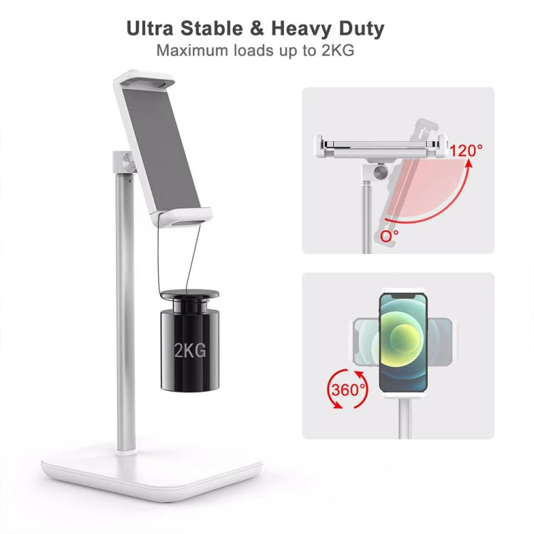 Desktop Liftable Anti-Skid Mobile Phone and Tablet Holder (Black)