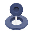 2 in 1 Silicone Desktop Wireless Charger Telescopic Stand For iPhone / Watch Wireless Charger (Gray Blue) - Desktop Holder by PMC TechLife | Online Shopping South Africa | PMC TechLife