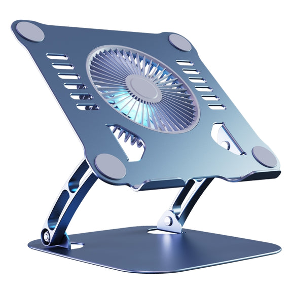 R-JUST HZ22 Dual-purpose Desktop Fan Aluminum Alloy Laptop  Bracket with Light(Tarnish)