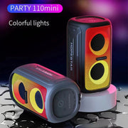 HOPESTAR Party 110 Mini Colorful Lights Wireless Bluetooth Speaker (Grey)
