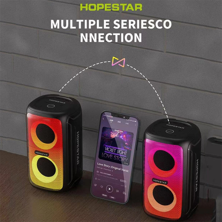 HOPESTAR Party 110 Mini Colorful Lights Wireless Bluetooth Speaker (Grey)