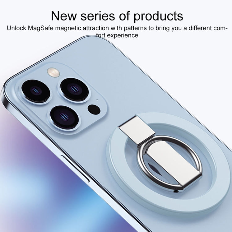 MagSafe Magnetic Adhesive Free Double Joint Ring Holder For iPhone 13 Series / iPhone 12 Series(White)