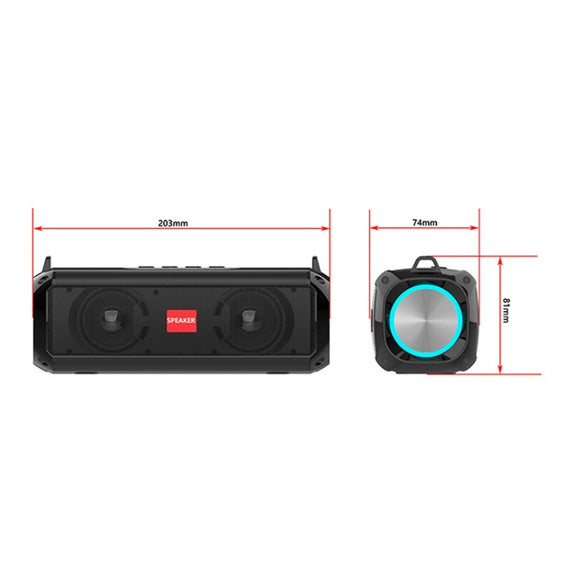 EBS-045 Wireless Stereo RGB Mini Portable Outdoor Music Subwoofer Stereo Speaker with Light (Green)