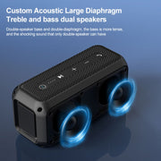 EBS-307 20W High-power Portable Subwoofer Water-resistant Wireless Bluetooth Speaker(Black)