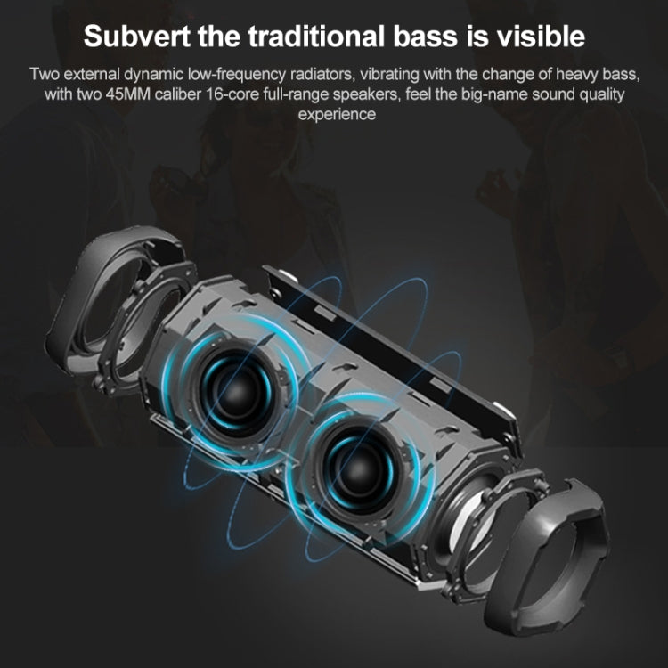 EBS-605 Outdoor Portable Fabric Water-resistant Wireless Bluetooth Subwoofer Speaker(Black)