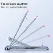 LK022 Portable Foldable Desktop Phone Holder (Silver)