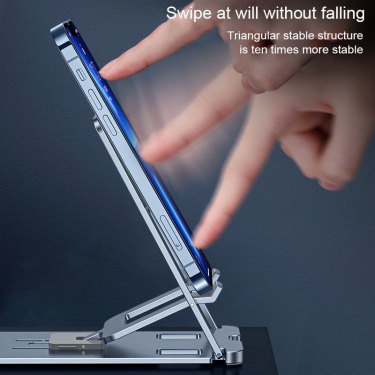 LK022 Portable Foldable Desktop Phone Holder (Grey)