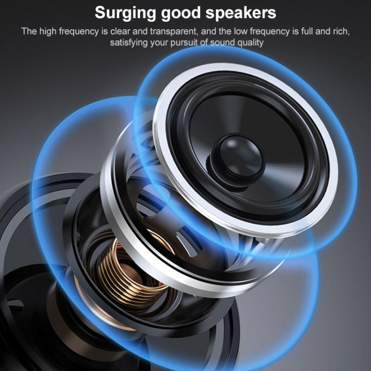 EBS-908 Fabric Hanging Neck Wireless Bluetooth Subwoofer Stereo Speaker (Grey)