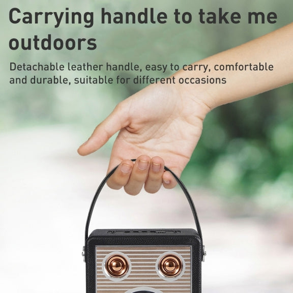 Handheld Wireless Bluetooth Speaker (Brown)