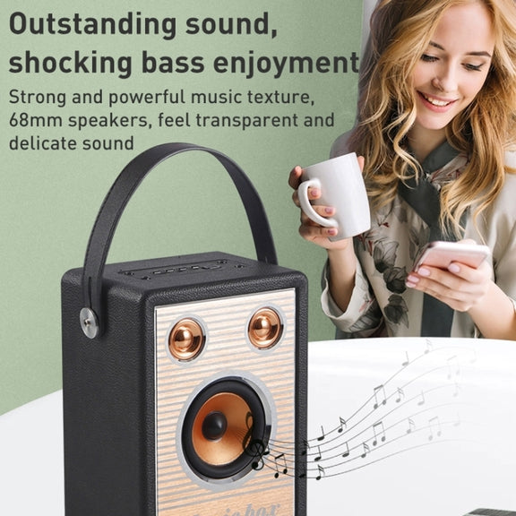 Handheld Wireless Bluetooth Speaker (Brown)