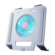 R-JUST HZ25 3.5W Aluminum Alloy Large Turbo Desktop Fan Cooling Laptop Stand(Grey)