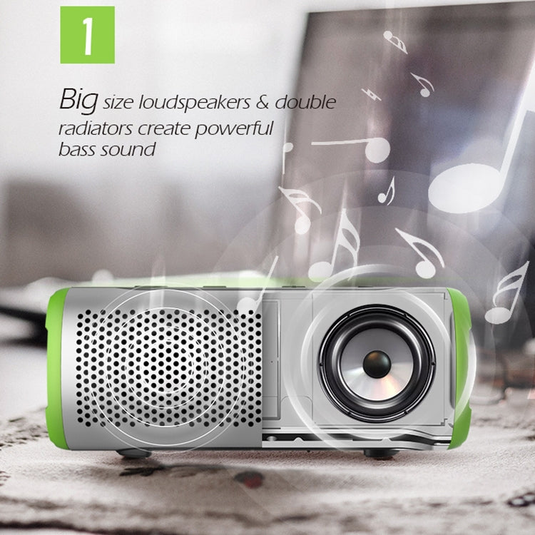 EBS-508 Portable Water-resistant Outdoor Subwoofer Wireless Bluetooth Speaker (Red)