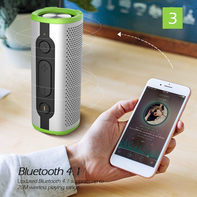 EBS-508 Portable Water-resistant Outdoor Subwoofer Wireless Bluetooth Speaker (Green)
