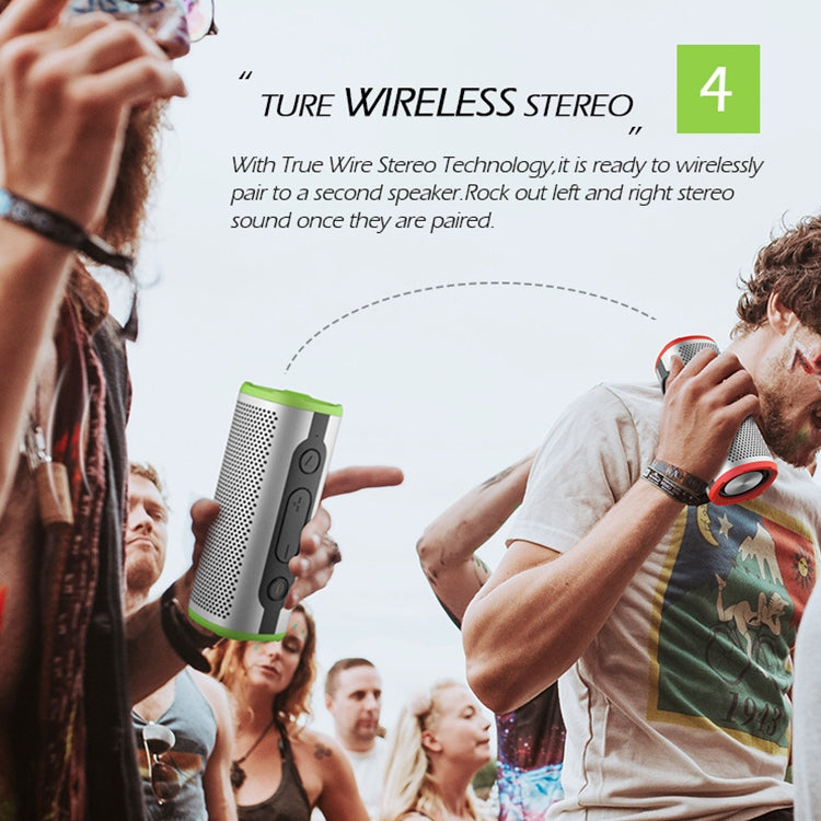 EBS-508 Portable Water-resistant Outdoor Subwoofer Wireless Bluetooth Speaker (Red)