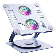 R- JUST HZ13-1 Rotating Foldable Multi-Angle Aluminum Alloy Laptop Fan Bracket (Grey)