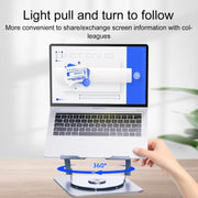R- JUST HZ22-1 Rotating Dual-purpose Desktop Fan Aluminum Alloy Laptop Stand (Silver)