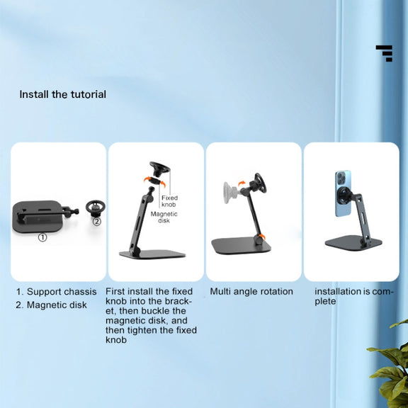R-JUST HZ28 Magnetic Phone Tablet Aluminum Alloy Desktop Holder