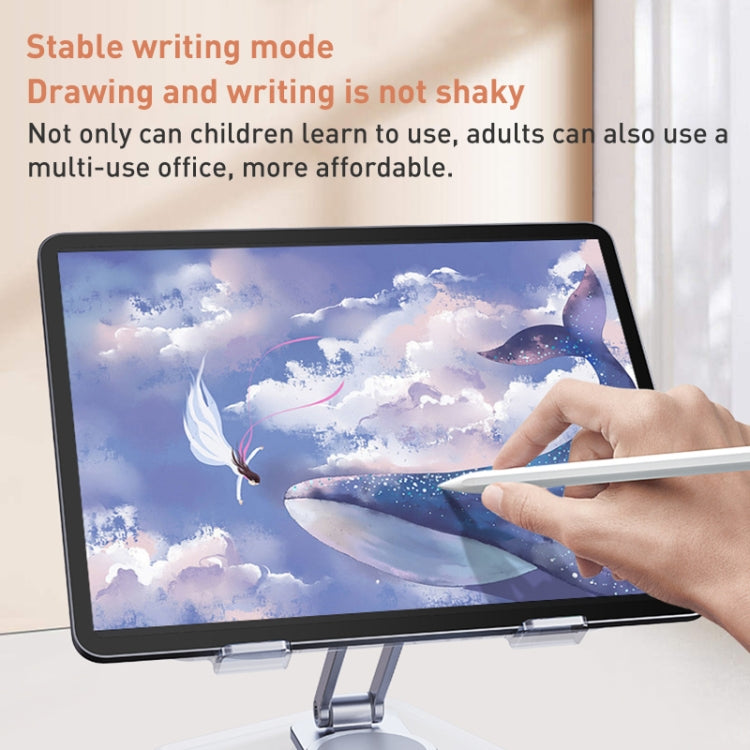 R-JUST T632 Acrylic 360 Degree Rotating Desktop Tablet Stand (Transparent)