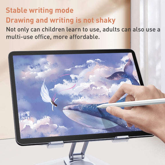 R-JUST T632 Acrylic 360 Degree Rotating Desktop Tablet Stand (Transparent)