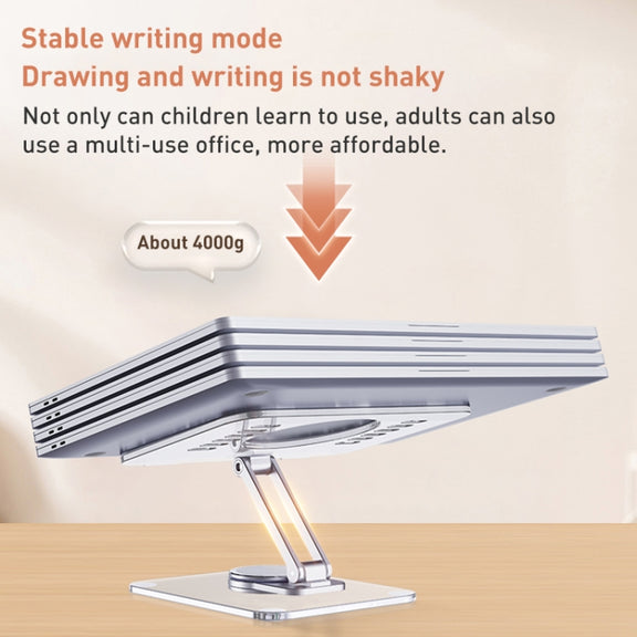 R-JUST T632 Acrylic 360 Degree Rotating Desktop Tablet Stand (Transparent)