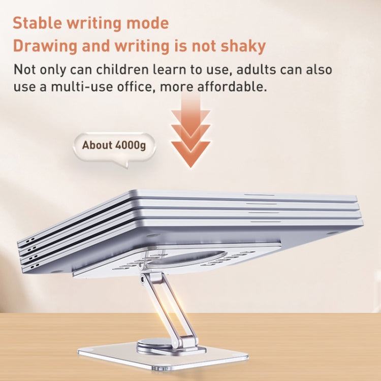 R-JUST T632 Acrylic 360 Degree Rotating Desktop Tablet Stand (Transparent)