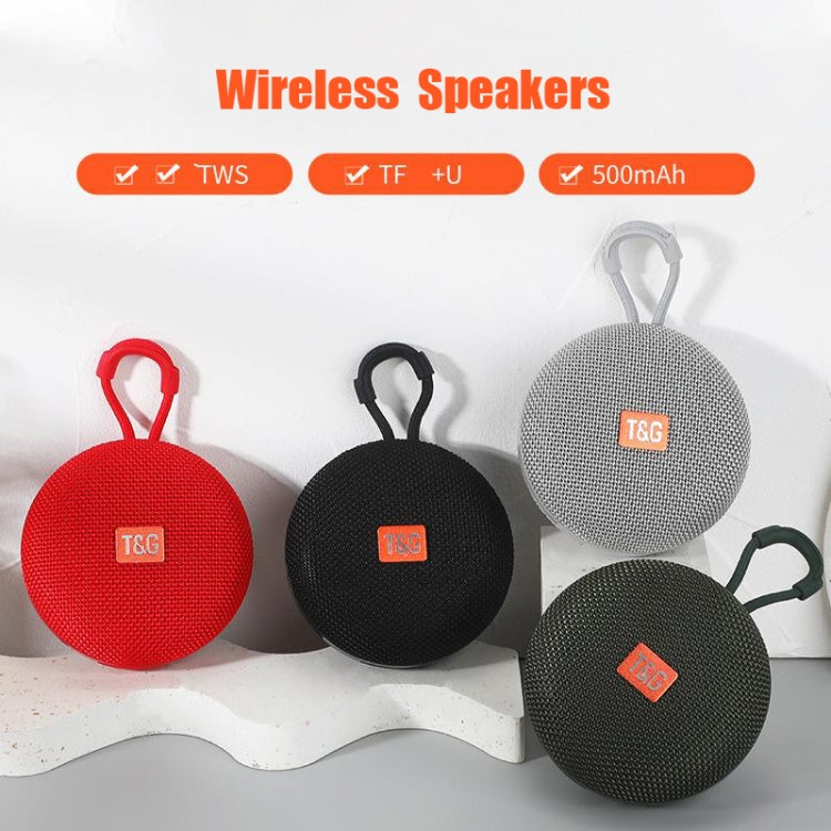 T&G TG352 Outdoor Portable Riding Wireless Bluetooth Speaker TWS Stereo Subwoofer, Support Handsfree Call / FM / TF(Grey)