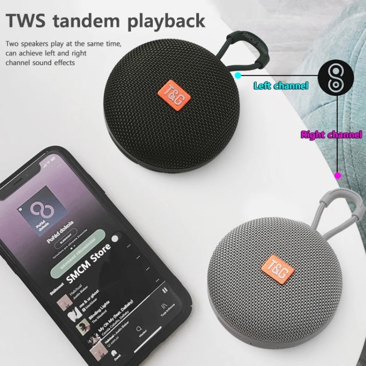 T&G TG352 Outdoor Portable Riding Wireless Bluetooth Speaker TWS Stereo Subwoofer, Support Handsfree Call / FM / TF(Grey)