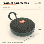 T&G TG352 Outdoor Portable Riding Wireless Bluetooth Speaker TWS Stereo Subwoofer, Support Handsfree Call / FM / TF(Grey)