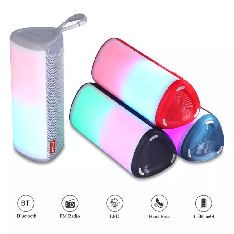 T&G TG357 Portable Wireless Bluetooth Speaker Outdoor Subwoofer with RGB Colorful Light & TWS(Blue)