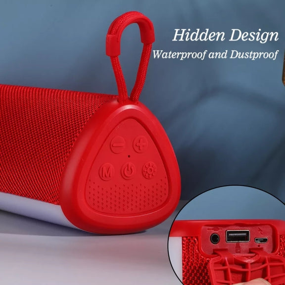 T&G TG357 Portable Wireless Bluetooth Speaker Outdoor Subwoofer with RGB Colorful Light & TWS(Blue)