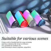 T&G TG357 Portable Wireless Bluetooth Speaker Outdoor Subwoofer with RGB Colorful Light & TWS(Grey)