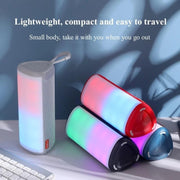 T&G TG357 Portable Wireless Bluetooth Speaker Outdoor Subwoofer with RGB Colorful Light & TWS(Grey)