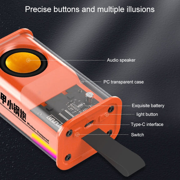 5W Portable Bullet TWS Wireless Bluetooth Speaker (Orange)