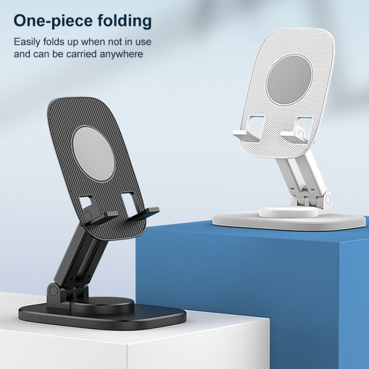 FD5 B028 Foldable Rotating Desktop Phone Tablet Holder (White)