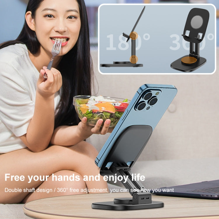 FD5 B028 Foldable Rotating Desktop Phone Tablet Holder (White)